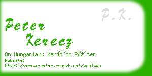 peter kerecz business card